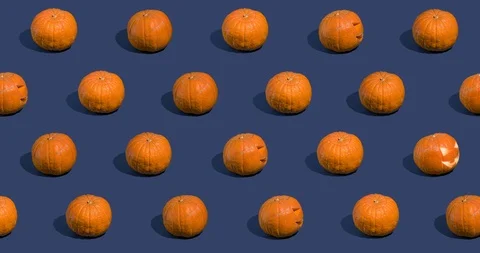 Halloween pumpkins or Jack o'Lantern 스톡 동영상 116623464