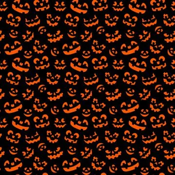 Halloween pumpkins pattern, holiday background Stock Illustration