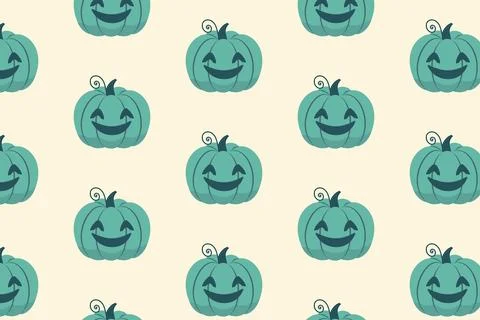 Halloween pumpkins pattern. Vector illustration Stock-Illustration