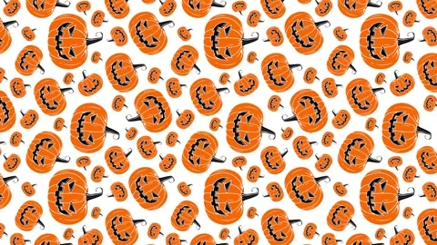 Halloween Pumpkins Pattern Vertical Stock Footage 252142299