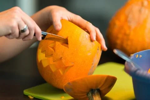 Halloween pumpkins Stock Photos
