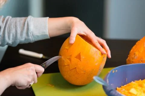 Halloween pumpkins Stock Photos