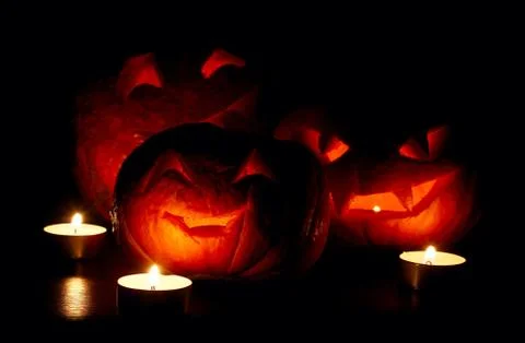 Halloween pumpkins Stock Photos