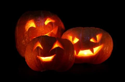 Halloween pumpkins Stock Photos