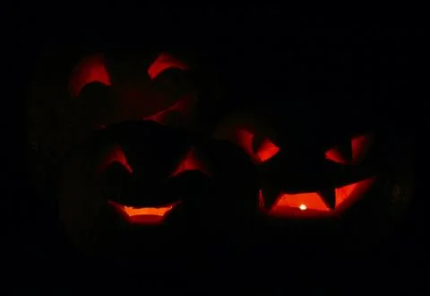 Halloween pumpkins Stock Photos