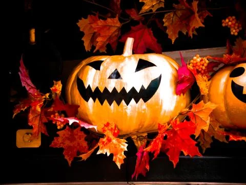 Halloween pumpkins Fotos de archivo