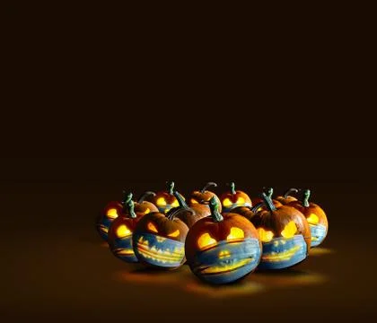 Halloween pumpkins Stock Photos