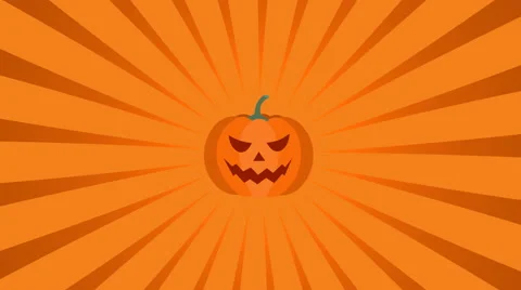 Halloween Pumpkins Radial Rays 動画素材 68770647
