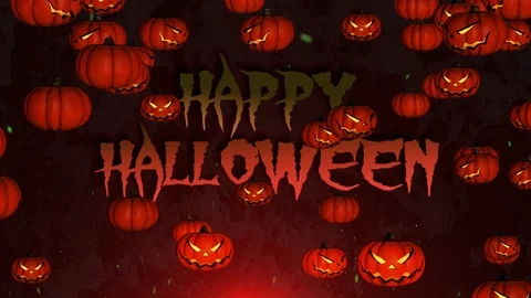 Halloween Pumpkins Seamless Background Stock Footage 113783821