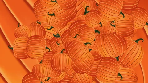 Halloween Pumpkins Seamless Loop Stock Footage 141696257