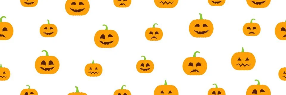 Halloween pumpkins seamless pattern Illustrazione stock