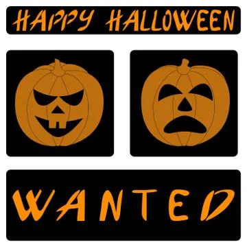 Halloween pumpkins wanted. Stock Illustration