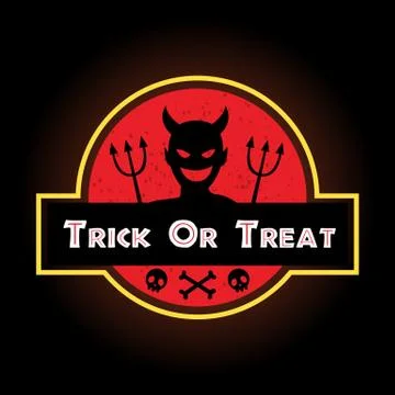Halloween red label : The Devil Stock Illustration