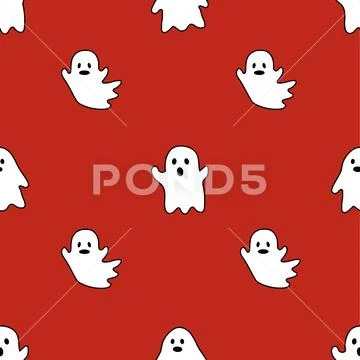 Halloween Repeatable Pattern. Halloween Ghosts with fitting colors Ilustraciones de archivo