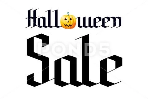 Halloween sale - typography - gothic font Stock Illustration