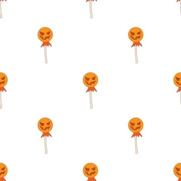 Halloween scarecrow pattern seamless vector Stock Illustration