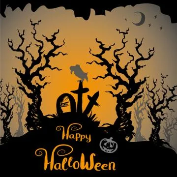 Halloween scary background Stock-Illustration