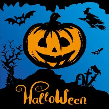Halloween, scary background Stock Illustration