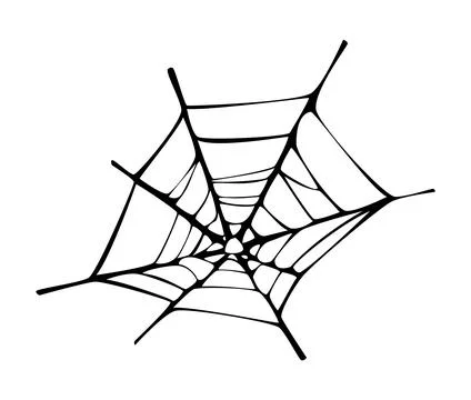 Halloween scary cobweb, spider web silhouette 스톡 일러스트