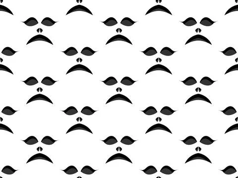 Halloween scary face seamless pattern. Ghost face with evil scary eyes Illustrazione stock