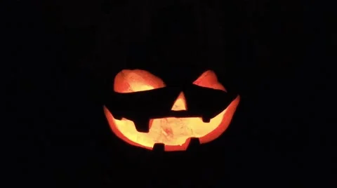 Halloween Scary Pumpkins Stock Footage 55860106