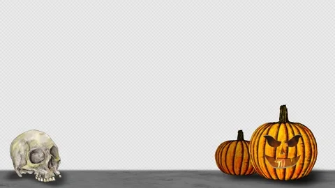 Halloween scene alpha transparency Stock Footage 287439712