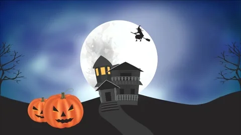 Halloween scene Stock Footage 213026764