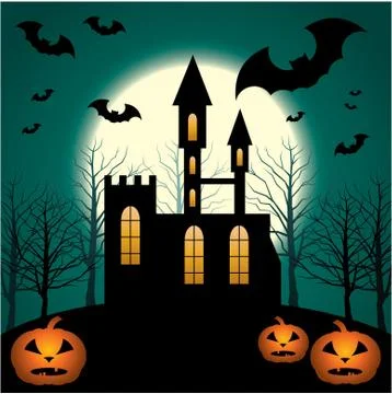 Halloween scenery. Stock Illustration