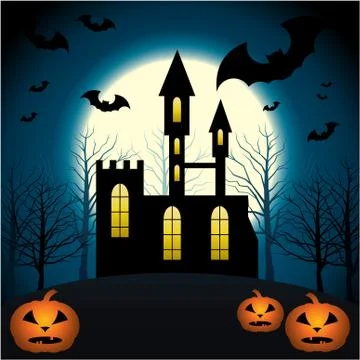 Halloween scenery. Stock Illustration