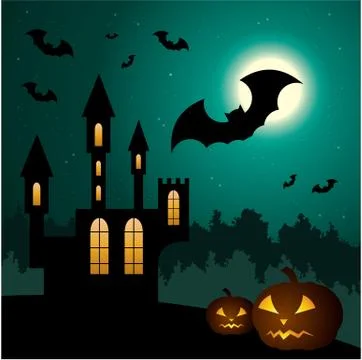 Halloween scenery. Stock Illustration
