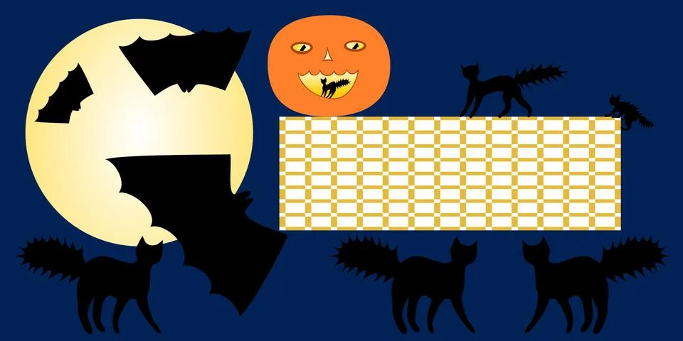 Halloween school timetable Stock Illustration