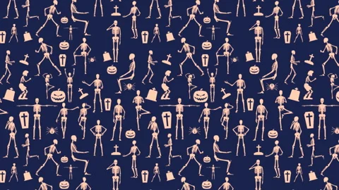 Halloween seamless background Stock Footage 97099547
