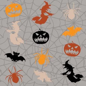 Halloween seamless background Stock Illustration