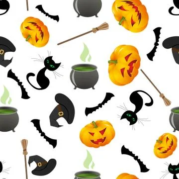 Halloween seamless background イラスト素材