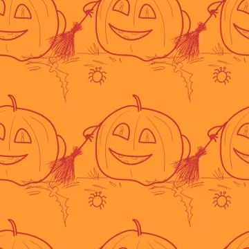 Halloween seamless background 스톡 일러스트