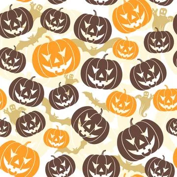 Halloween seamless background Stock Illustration