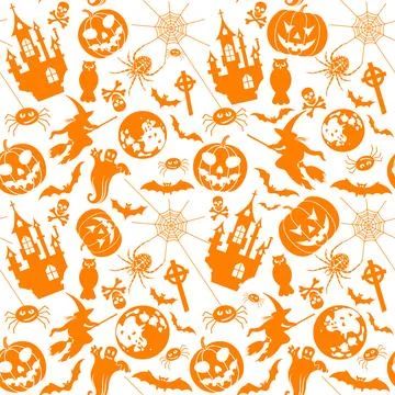 Halloween seamless background Stock Illustration