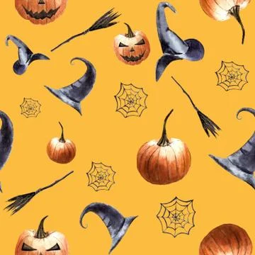 Halloween seamless pattern 1 Stock Illustration