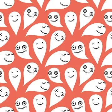 Halloween seamless pattern background. Vector illustration for fabric and gif Stock Illustration