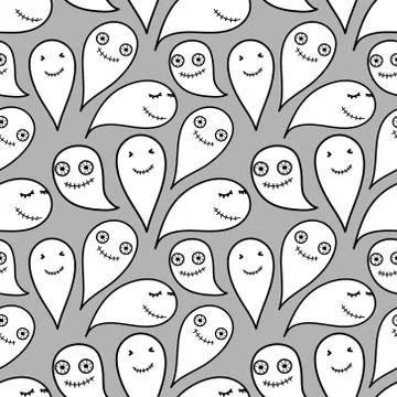 Halloween seamless pattern background. Vector illustration for fabric and gif Stock Illustration