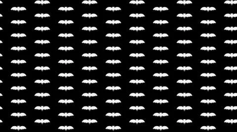 Halloween seamless pattern with black bat Stock Illustration