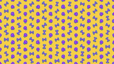 Halloween seamless pattern Cartoon style Illustrazione stock