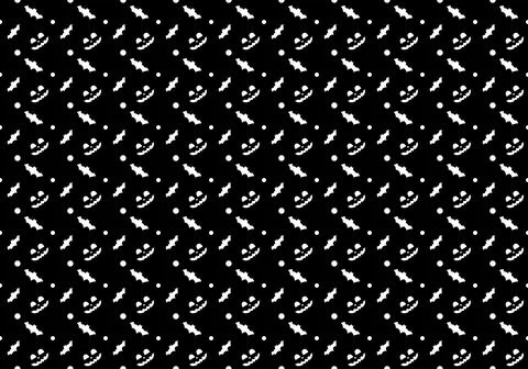 Halloween seamless pattern on dark background ep05 Stock Illustration
