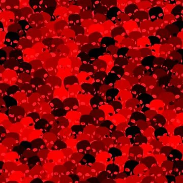 Halloween seamless pattern. Dark sculls for halloween party poster Stockillustratie