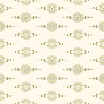 Halloween seamless pattern decoration concept magic illustration Stock Illustration