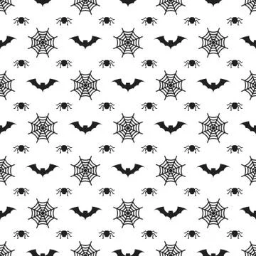 Halloween seamless pattern. Design elements for halloween party poster. Illustrazione stock