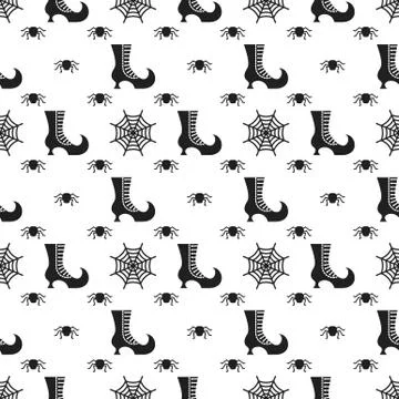 Halloween seamless pattern. Design elements for halloween party poster. Illustrazione stock