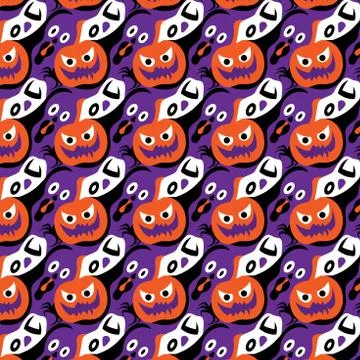 Halloween seamless pattern design Stock Illustration