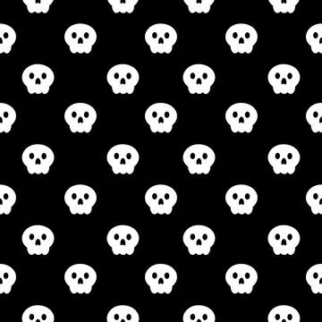 Halloween Seamless Pattern Design With Witch, Haunted House, Pumpkins or Bats Stock Illustration