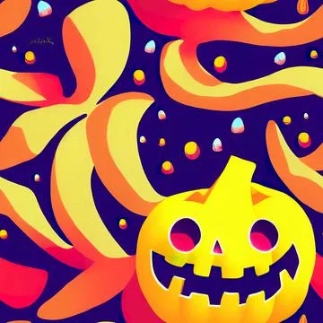 Halloween seamless pattern, Doodle cute ghosts  Simple spooky character or scary Stock Illustration